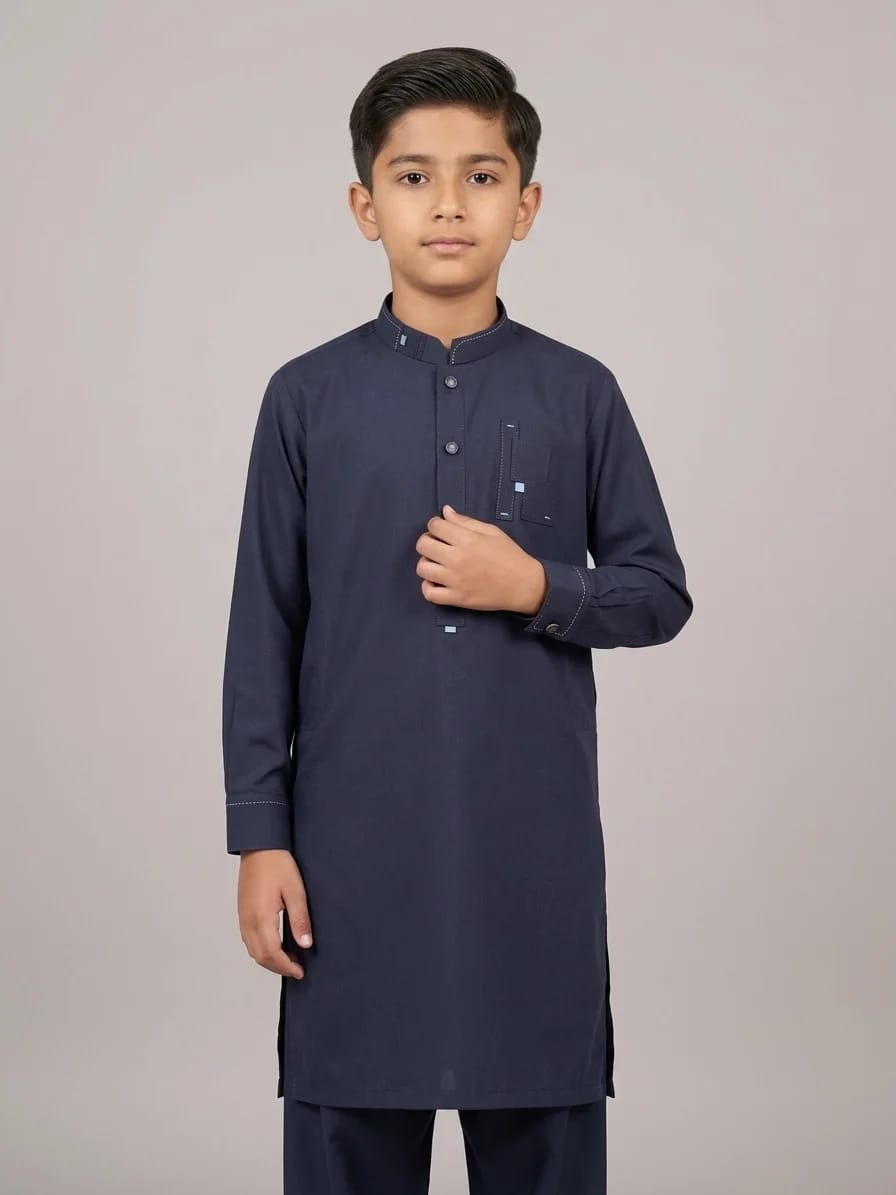 K-2 NAVY-BLUE BOYS KURTA SHLAWAR