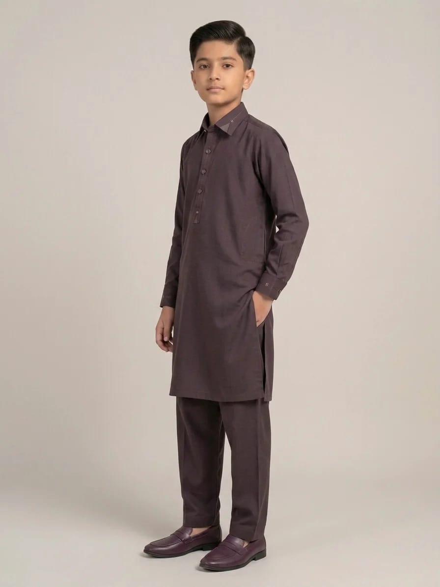 K-3 DARK-BROWN SHIRT COLLOR