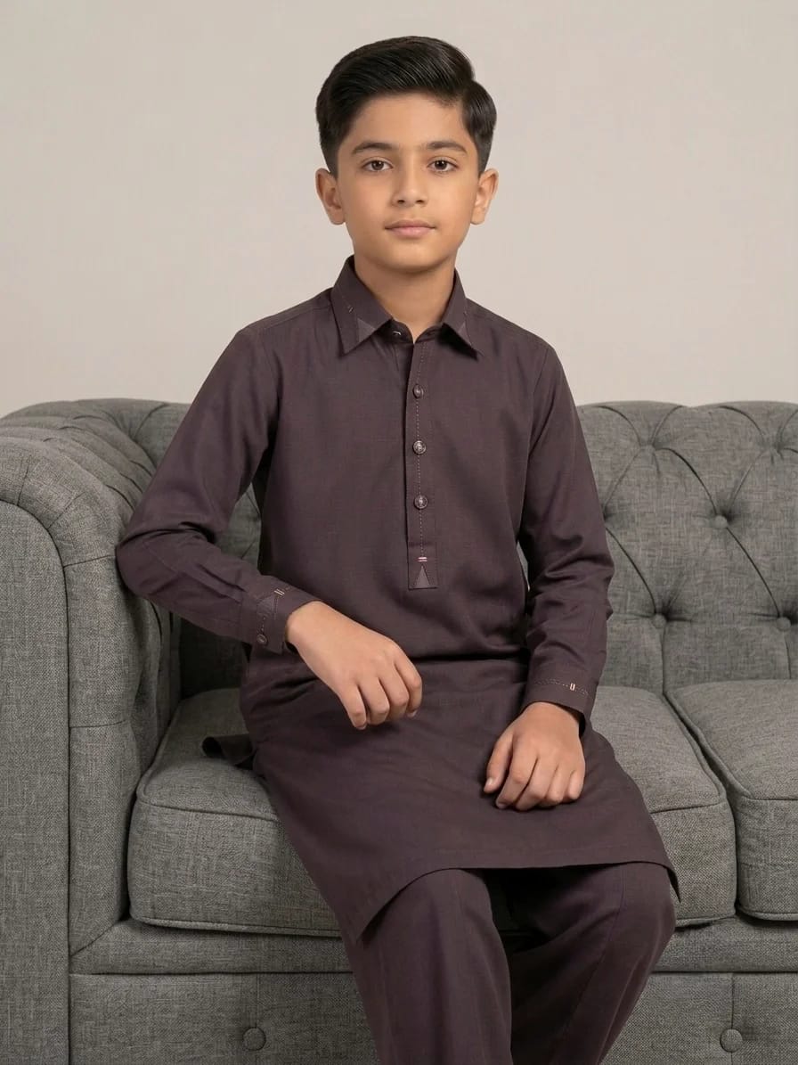 K-3 DARK-BROWN SHIRT COLLOR