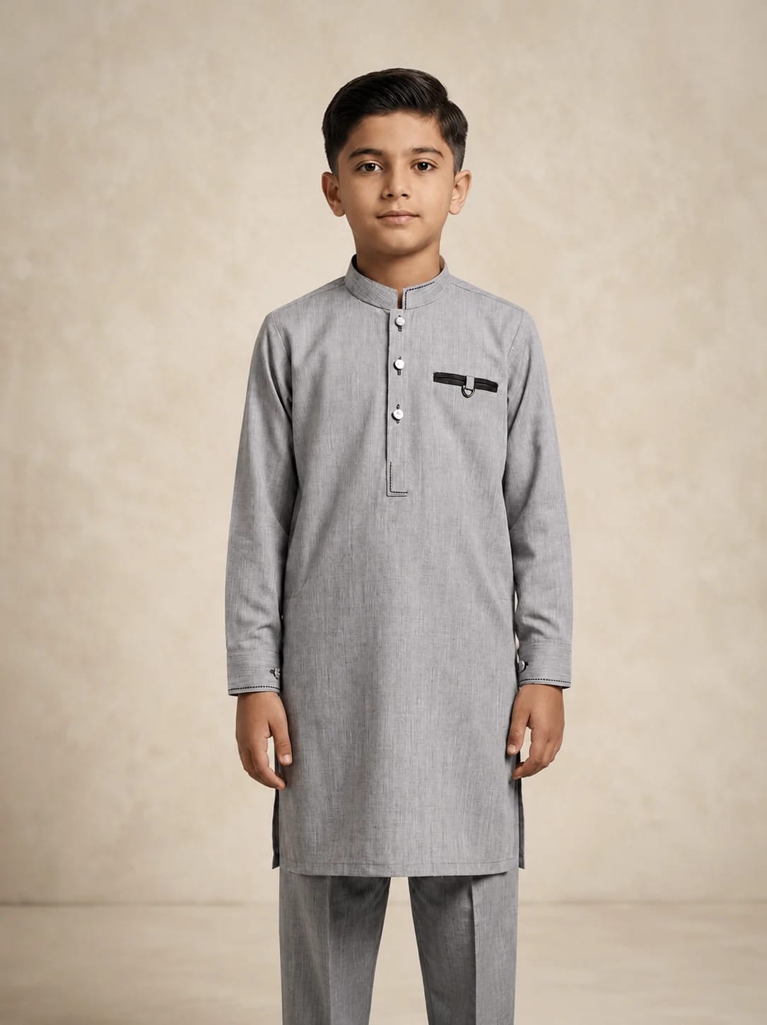 BOYS GL-1 ASHGRAY KURTA PAJAMA