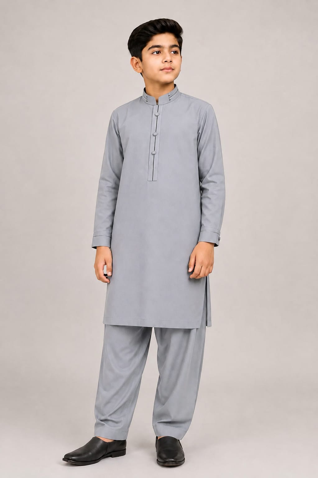 E1-2 GRAY KURTA SHALWAR