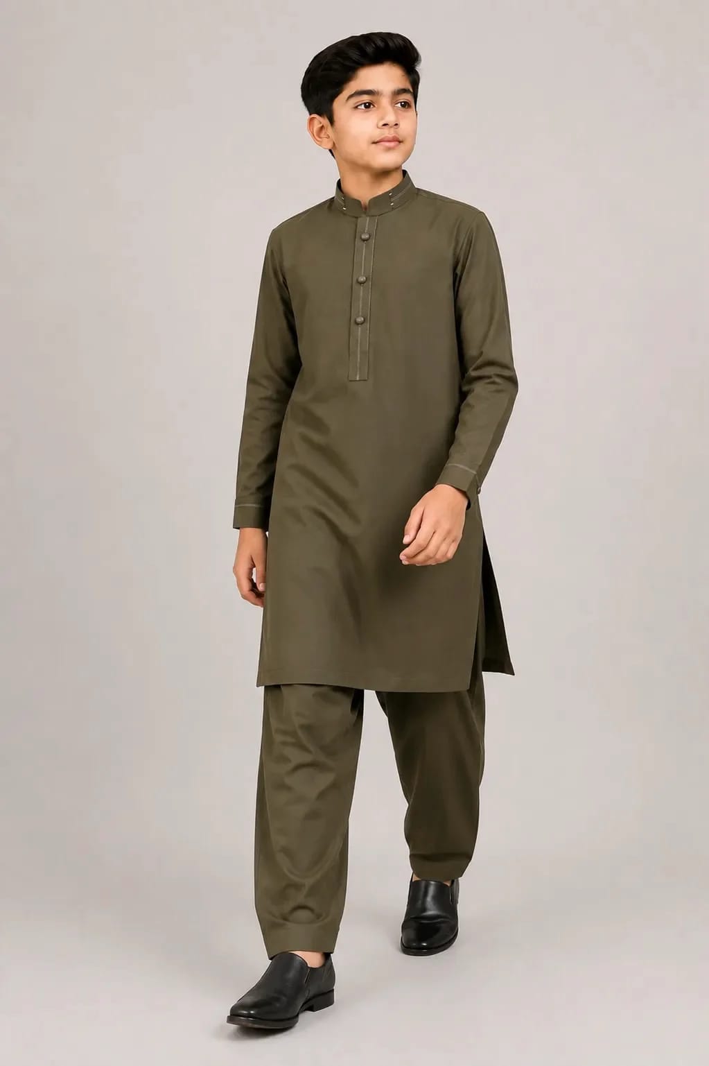 E1-3 MEHANDI KURTA SHALWAR