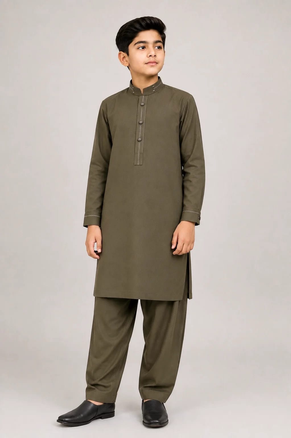 E1-3 MEHANDI KURTA SHALWAR