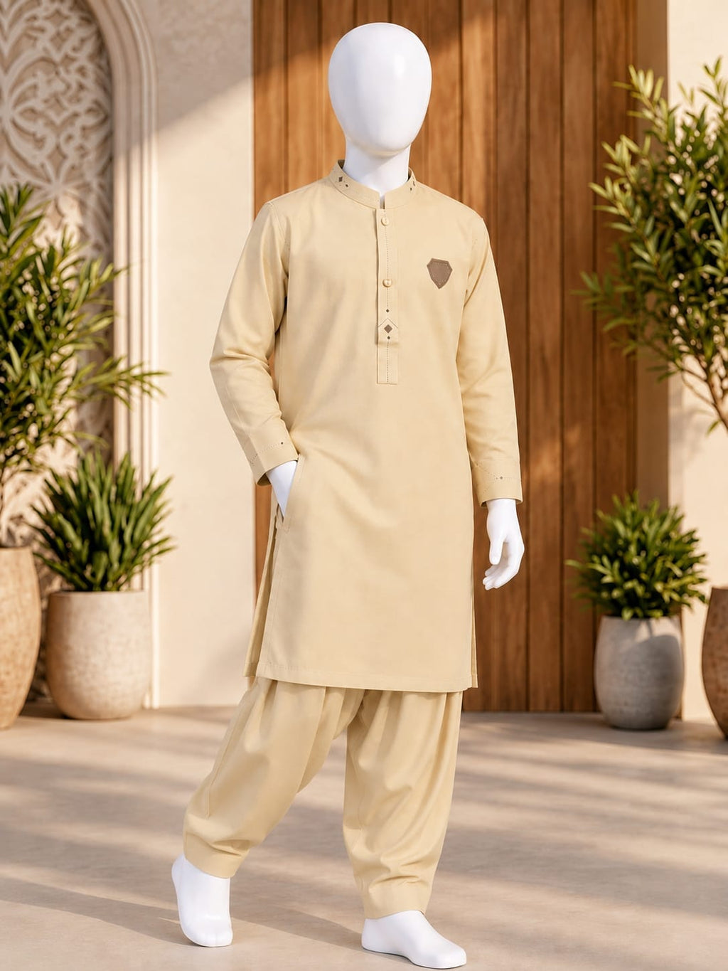 E2-1 CAMEL KURTA SHALWAR