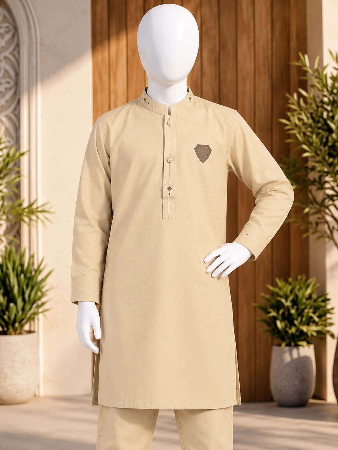 E2-1 CAMEL KURTA SHALWAR