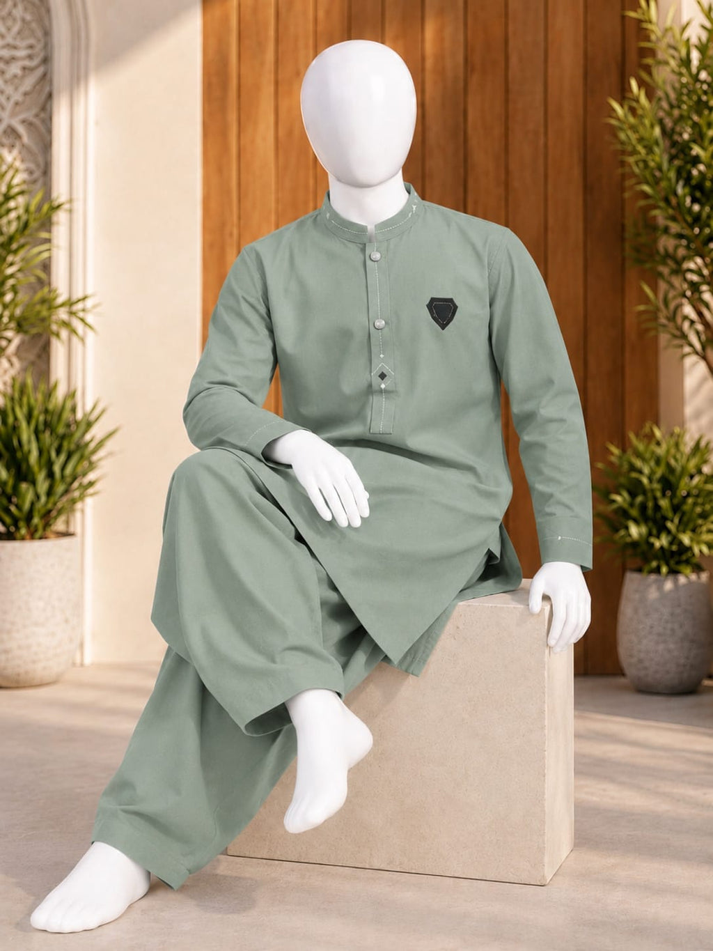 E2-3 PISTACHIO KURTA SHALWAR