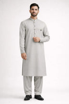 BURAQ 10 ASH GRAY KURTA SHALWAR