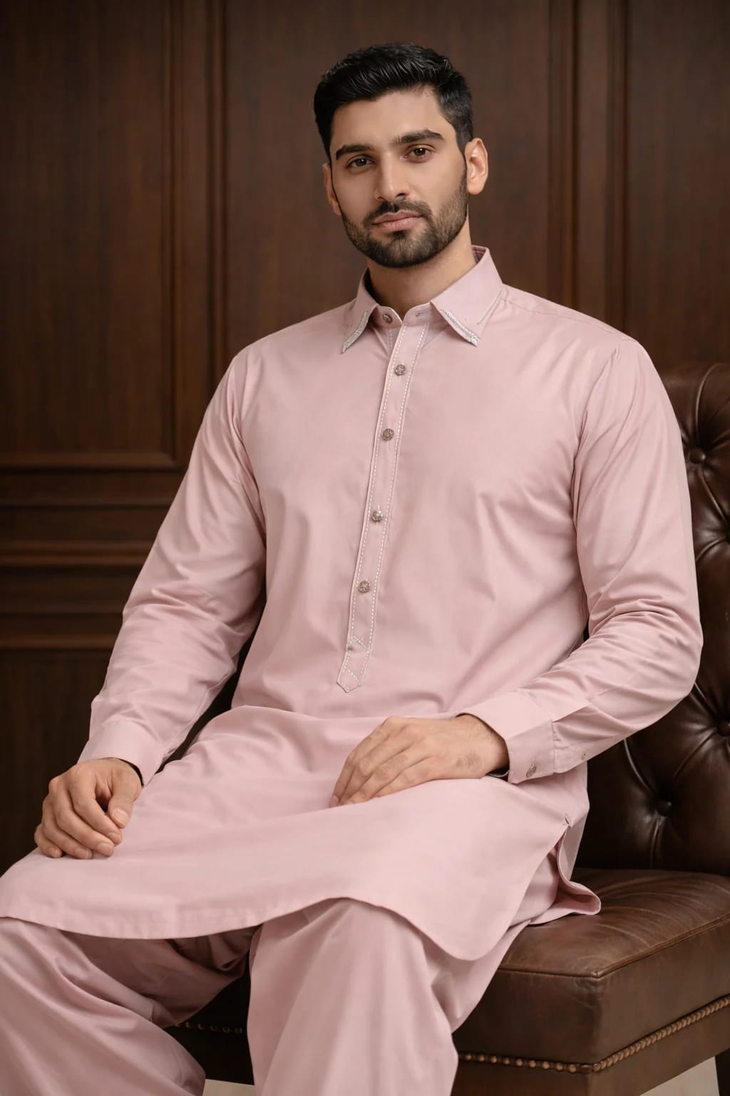 Buraq 14 Tea Pink Kurta Shalwar