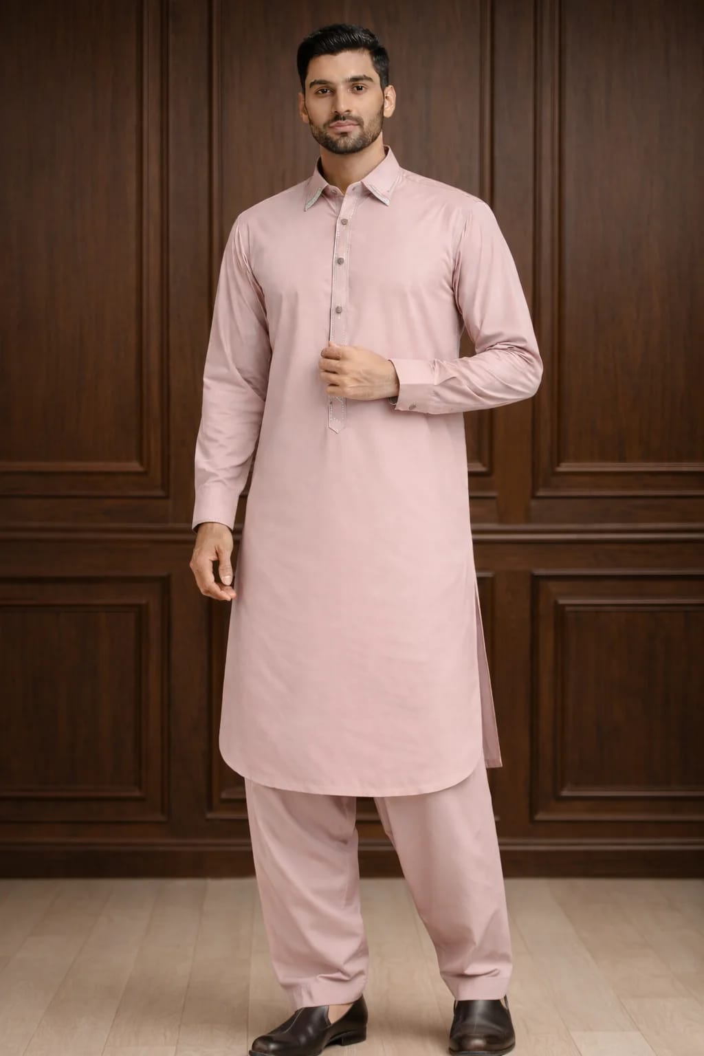 Buraq 14 Tea Pink Kurta Shalwar