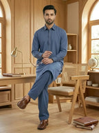 Buraq 15 Blue Kameez Shalwar
