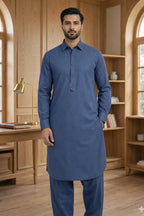 Buraq 15 Blue Kameez Shalwar