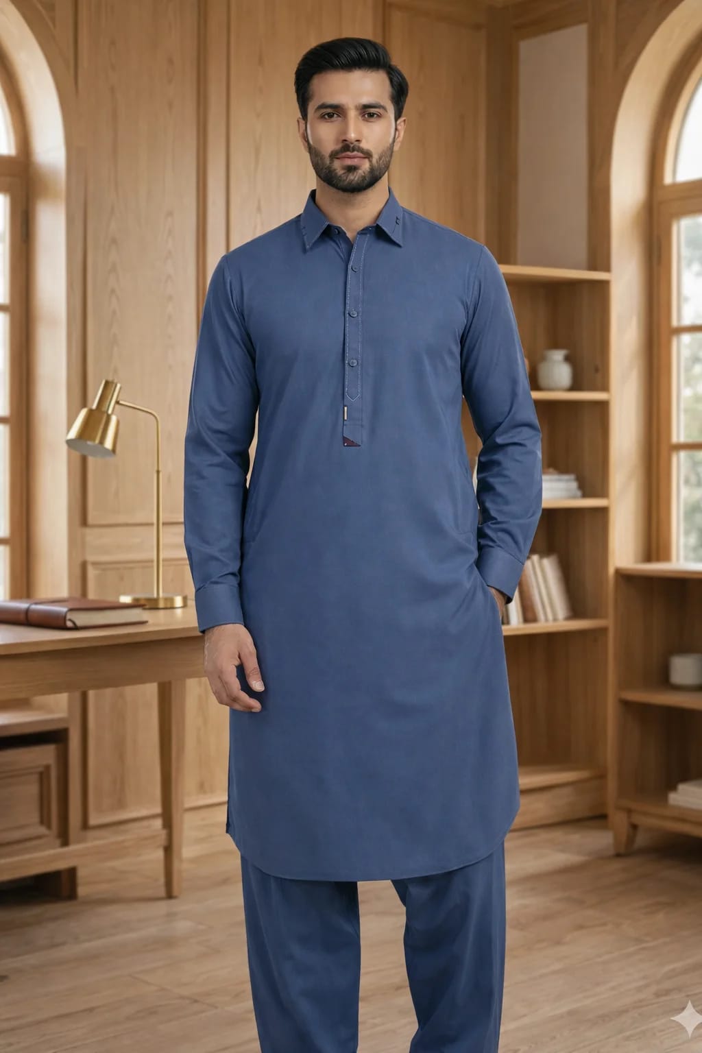 Buraq 15 Blue Kameez Shalwar