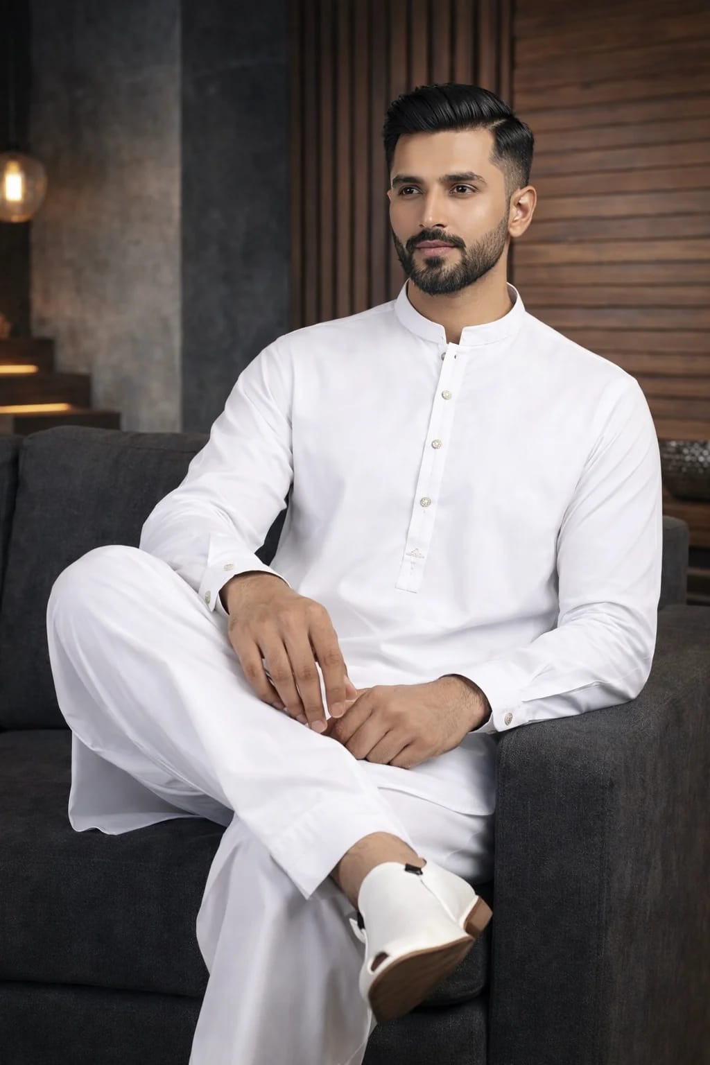 BURAQ 17 WHITE KURTA SHALWAR