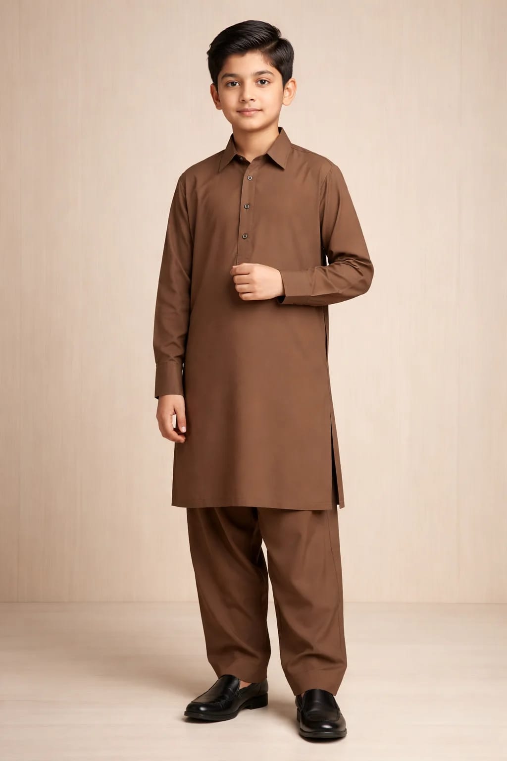 PS LEATHER BROWN SHIRT COLOR