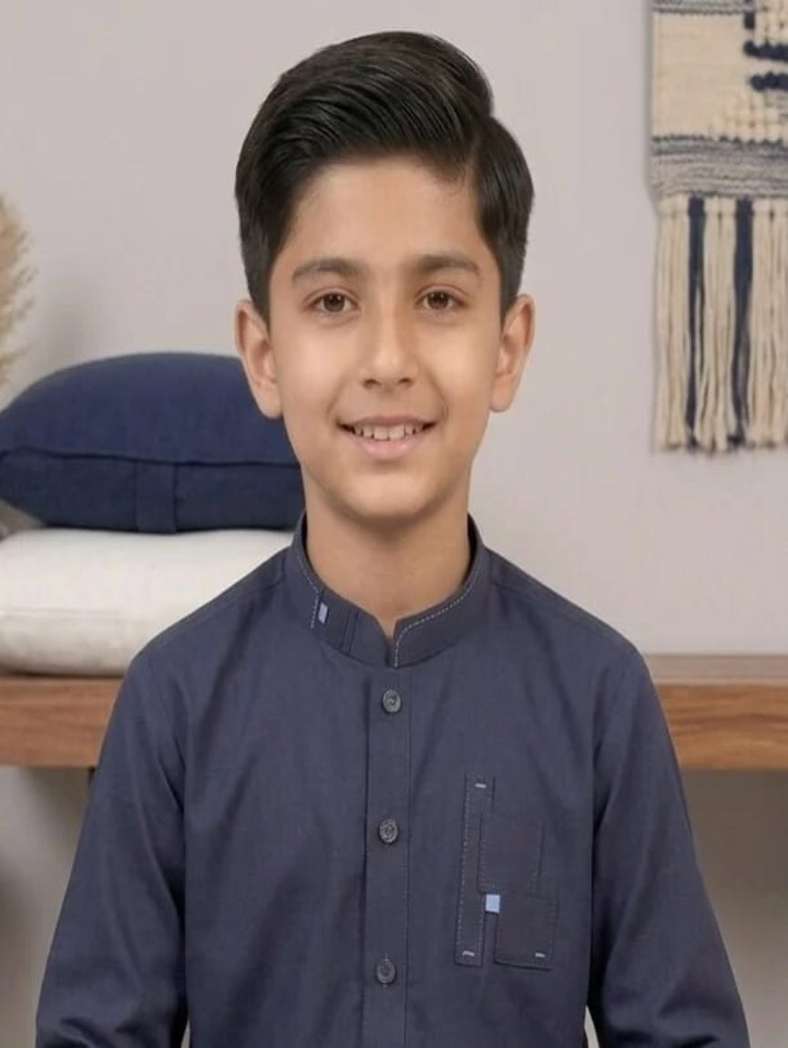 K-2 NAVY-BLUE BOYS KURTA SHLAWAR