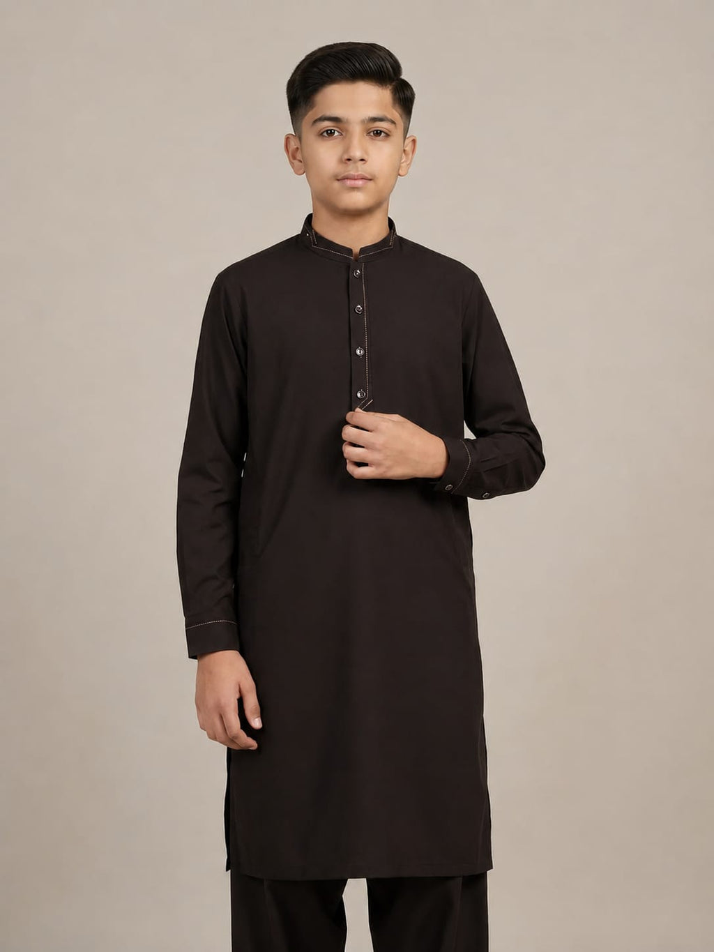 A-2 CHOCOLATE-BROWN KURTA SHALWAR