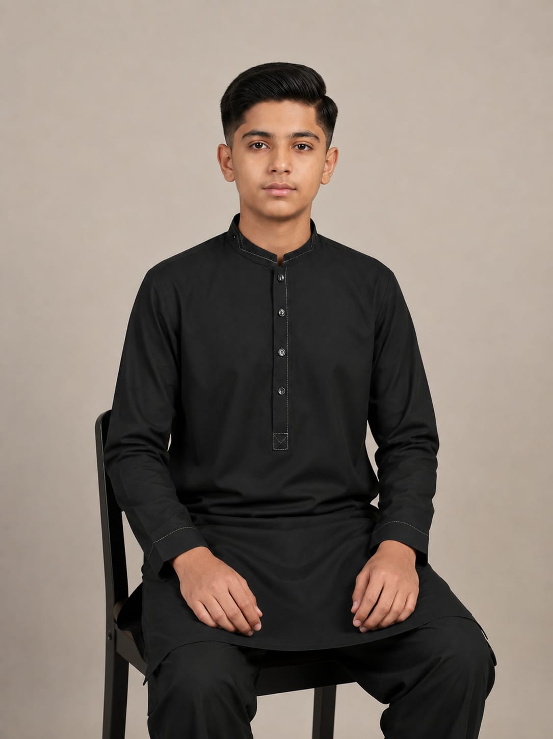 A-2 BLACK KURTA SHALWAR