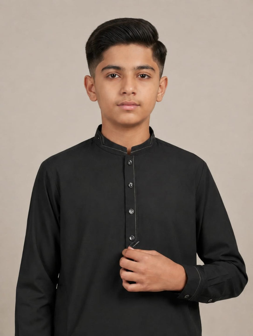 A-2 BLACK KURTA SHALWAR