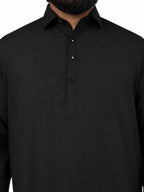 A-5 DEEP-BLACK KAMEEZ SHALWAR