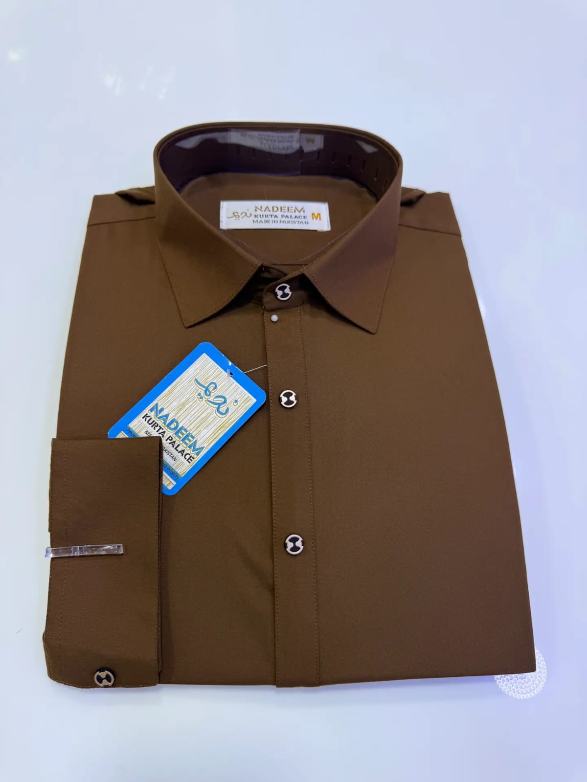 ANDAZ 001 LEATHER-BROWN KAMEEZ SHALWAR