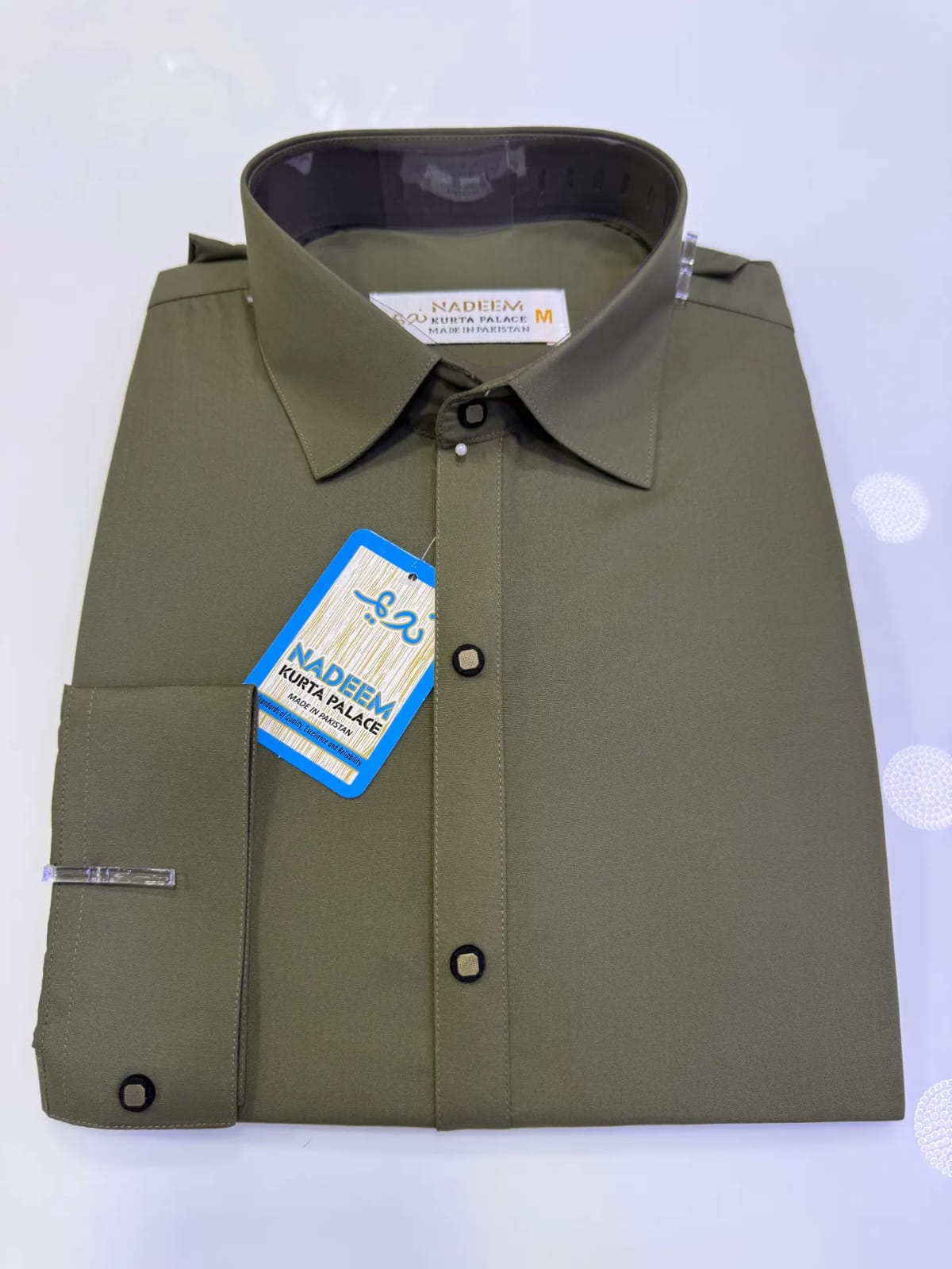 ANDAZ 001 OLIVE-SAGE KAMEEZ SHALWAR
