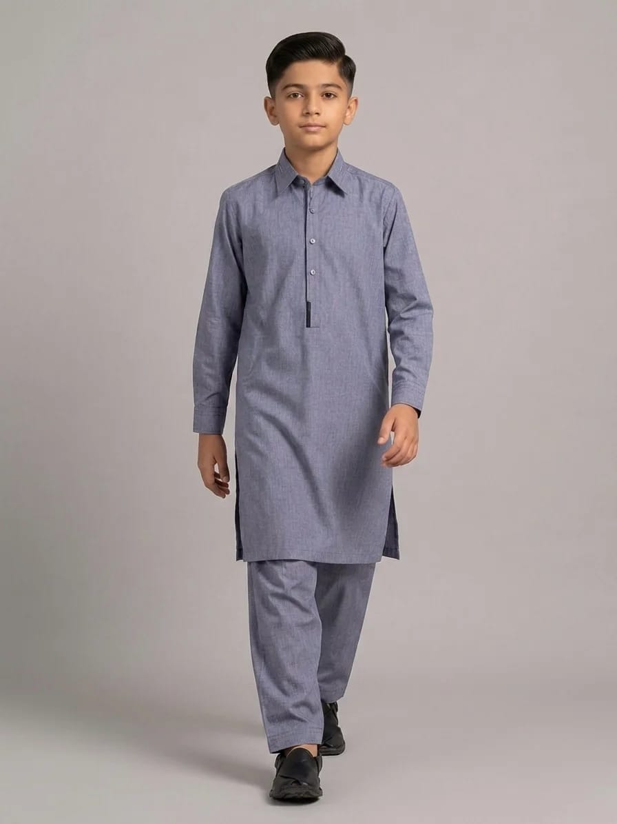 BOYS GL-2 ASHGRAY KAMEEZ SHALWAR
