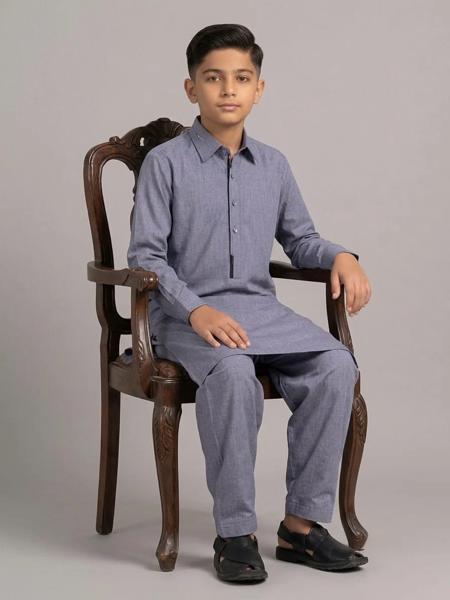 BOYS GL-2 ASHGRAY KAMEEZ SHALWAR