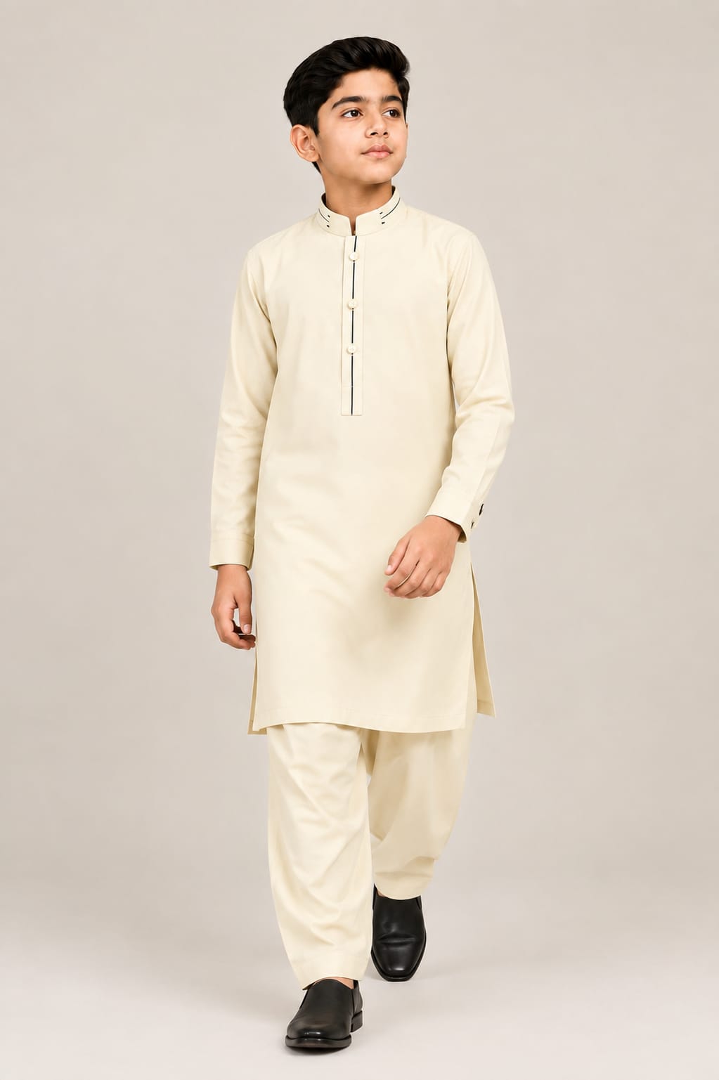 E1-4 VANILLA KURTA SHALWAR