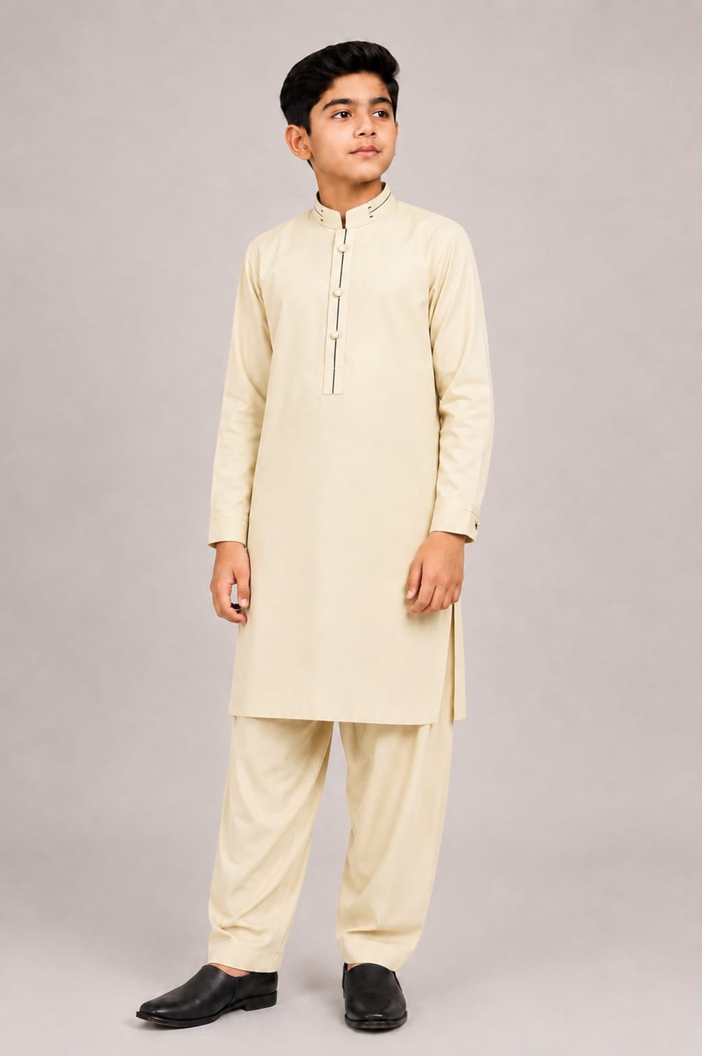 E1-4 VANILLA KURTA SHALWAR