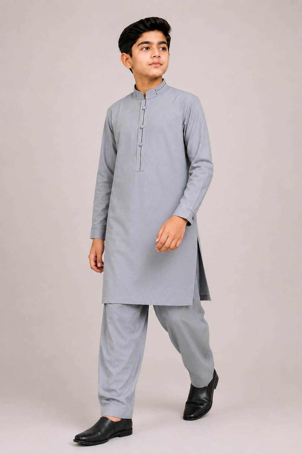 E1-2 GRAY KURTA SHALWAR