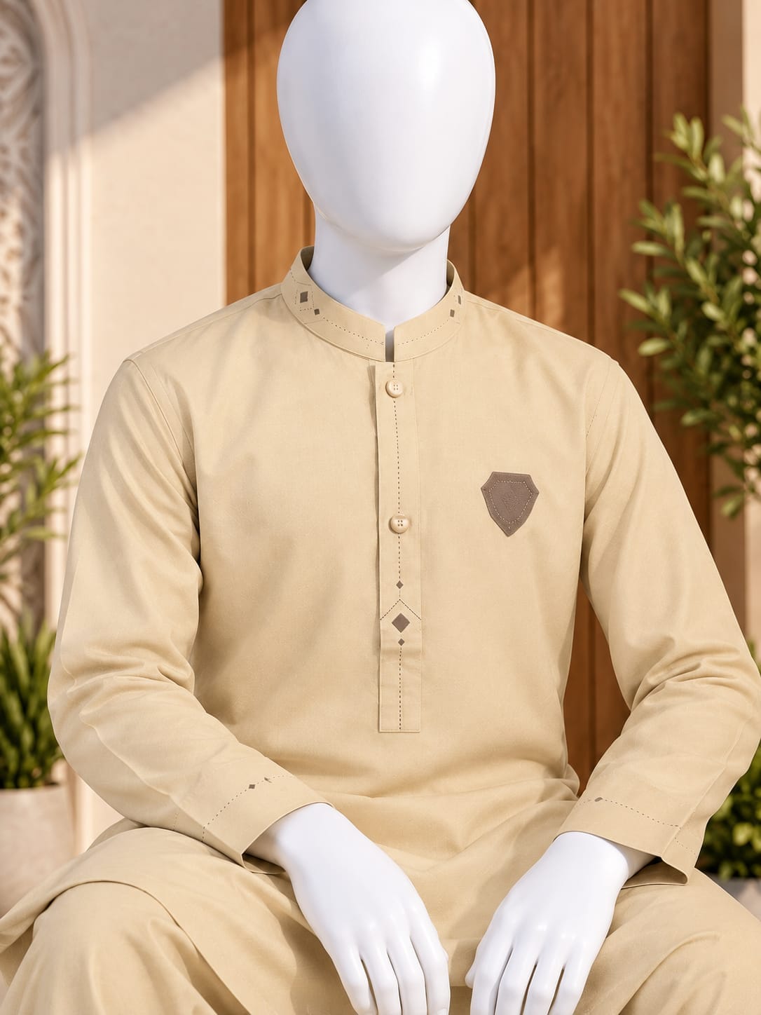 E2-1 CAMEL KURTA SHALWAR