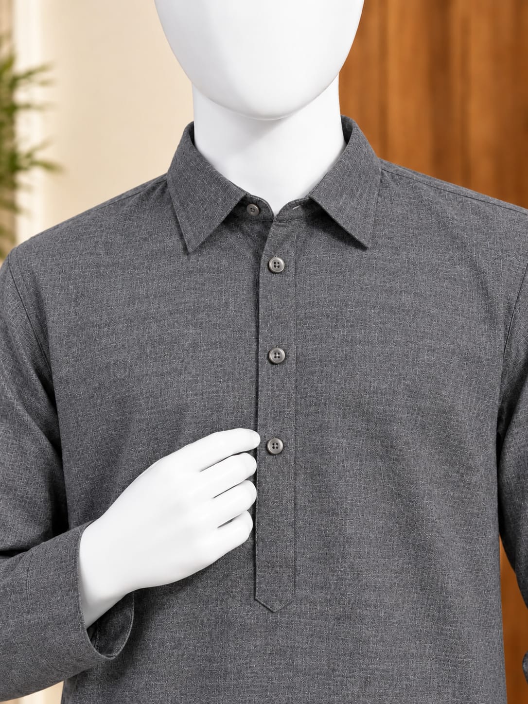 TR-1 GRAY KAMEEZ SHALWAR