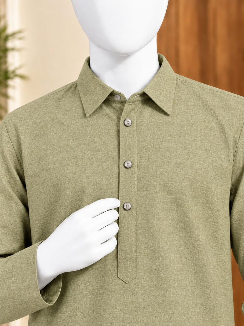 TR-1 SAGE-OLIVE KAMEEZ SHALWAR