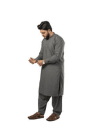 E-30 SMOKEY-GRAY KURTA SHLAWAR
